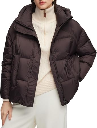 GOELIA Women Winter Long Goose Down Coat 2025 Winter Windproof Zip Up Puffer Jacket Coat Long Sleeve Jackets Outerwear
