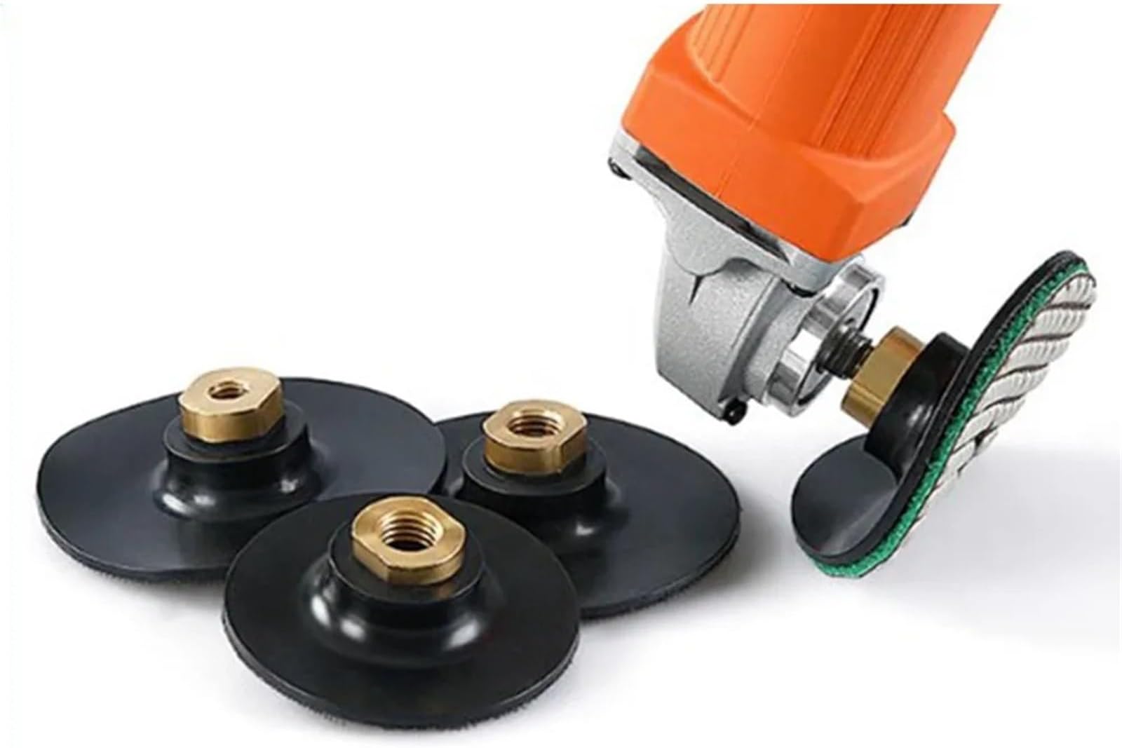 Angle Grinder Backing Pad 4pcs Rubber Backing Pad Polishing Grinding Disc Holder for Angle Grinder M10/M14(4Inch,M10)