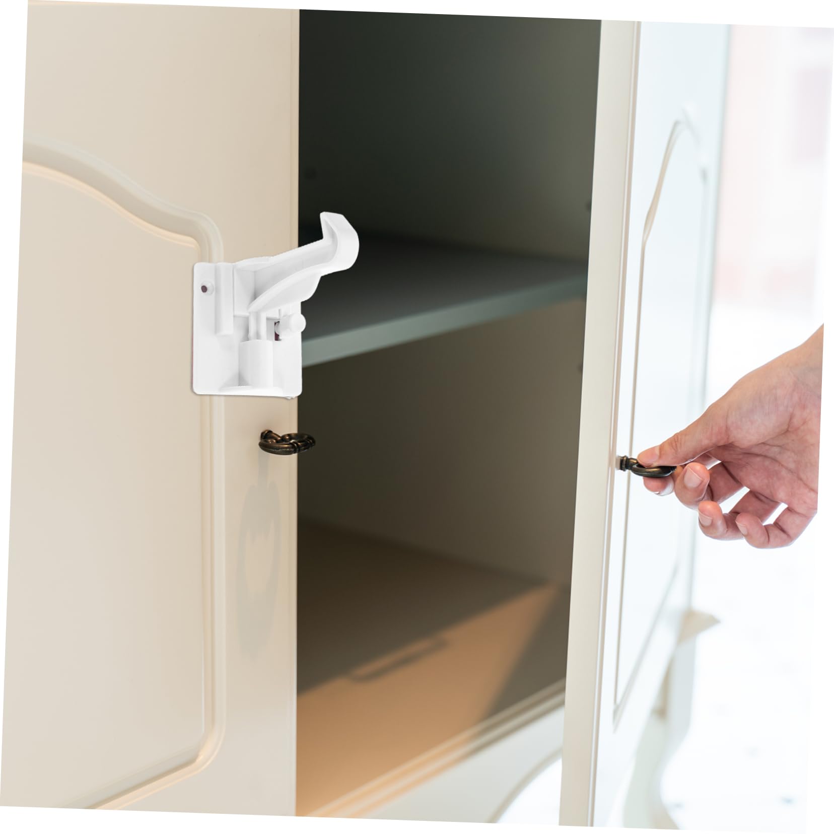 Generic 12 pezzi Serrature Sicurezza per Chiusure per Armadi e Cassetti Installazione Foratura Protezione per Ragazza e Adatte Diversi Tipi