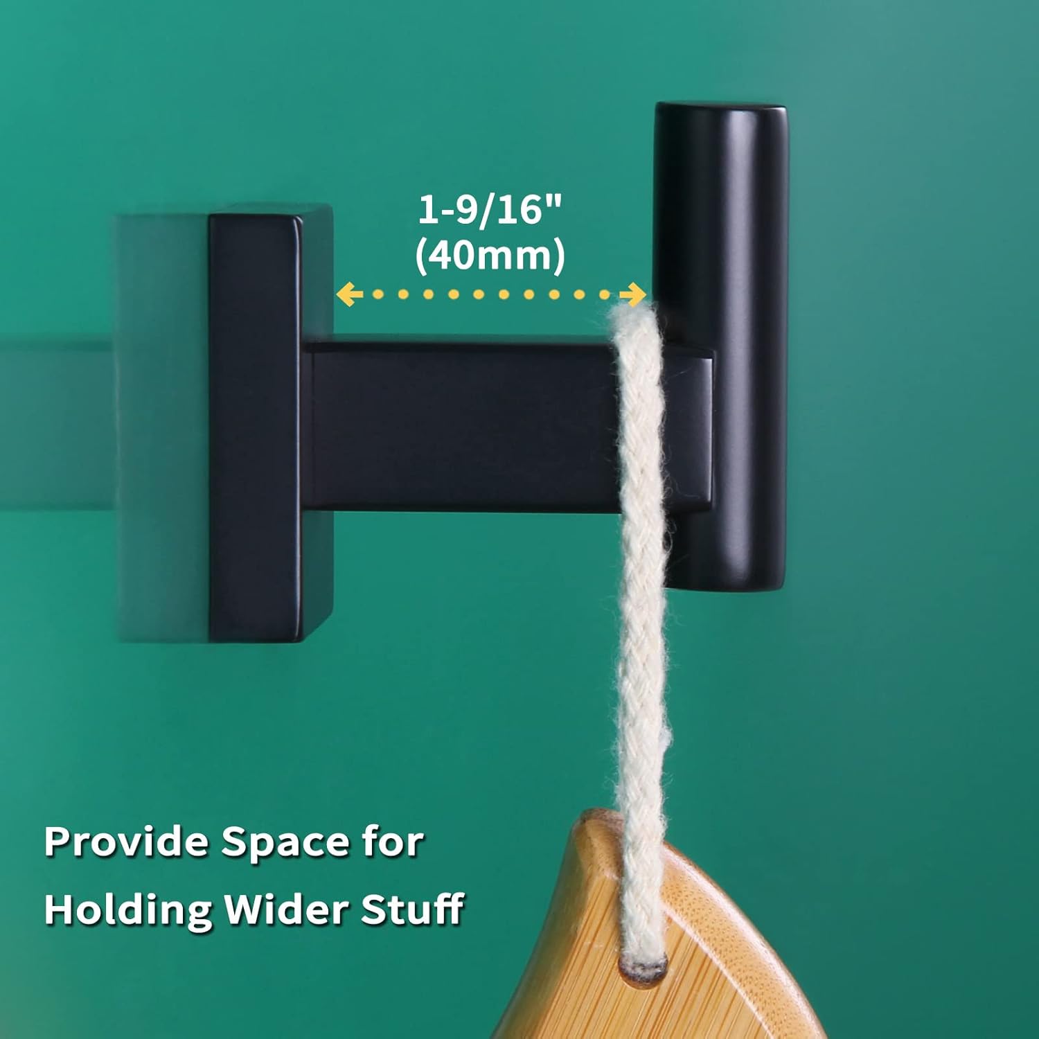 Toilet Paper Holder with Shelf Bundle with Hand Towel Hook (Matte Black)