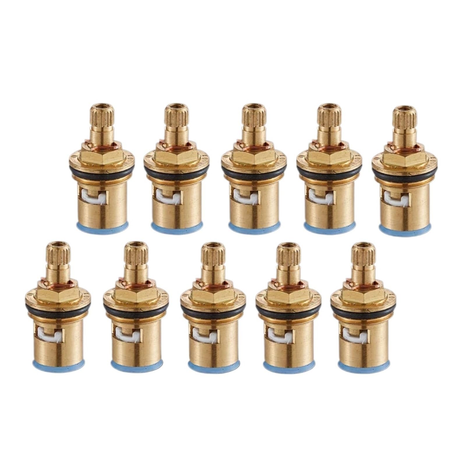 Mixer tap Cartridge Single Spool Valve Kitchen Standard 1/2 Ceramic Faucet Mixer Inner Disc Quarter Turn Cartridges Bathroom Accessories for Kitchen Bathroom Basin Taps(10 Pcs)