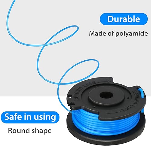 Miniatura 2 de THTEN 88524 Línea de carrete de recortadora compatible con carrete de recortadora Toro 51484 51486 51487 88506 de 16 pies de una sola línea de 16
