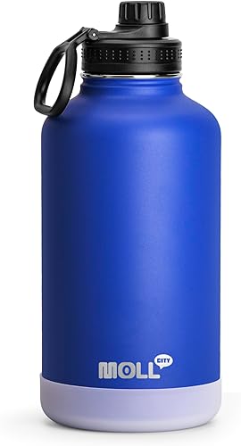 Miniatura 62 de Botella de Agua Aislada - Frasco Deportivo de Boca Ancha de Acero Inoxidable al Vacío de 18 onzas con Funda de Silicona - Botella de Agua de Metal
