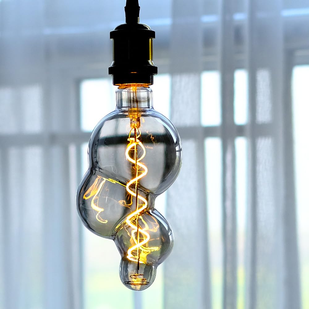 Tianfan Vintage Edison Bulb 4W Amber Light, Dimmable E27 LED Filament Bulb, 2000K Warm Glow - Image 3