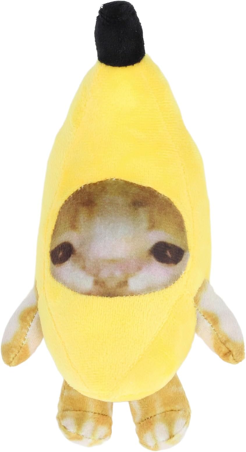CryfoktCute Banana Cat Plush, Banana Duck Plush Toy Duck Stuffed Animal Hugging Plush Pillow Soft Birthday Cute Plushie Stuffed Animals Toy for Girls and Boys Presents Home Decor (30cm)