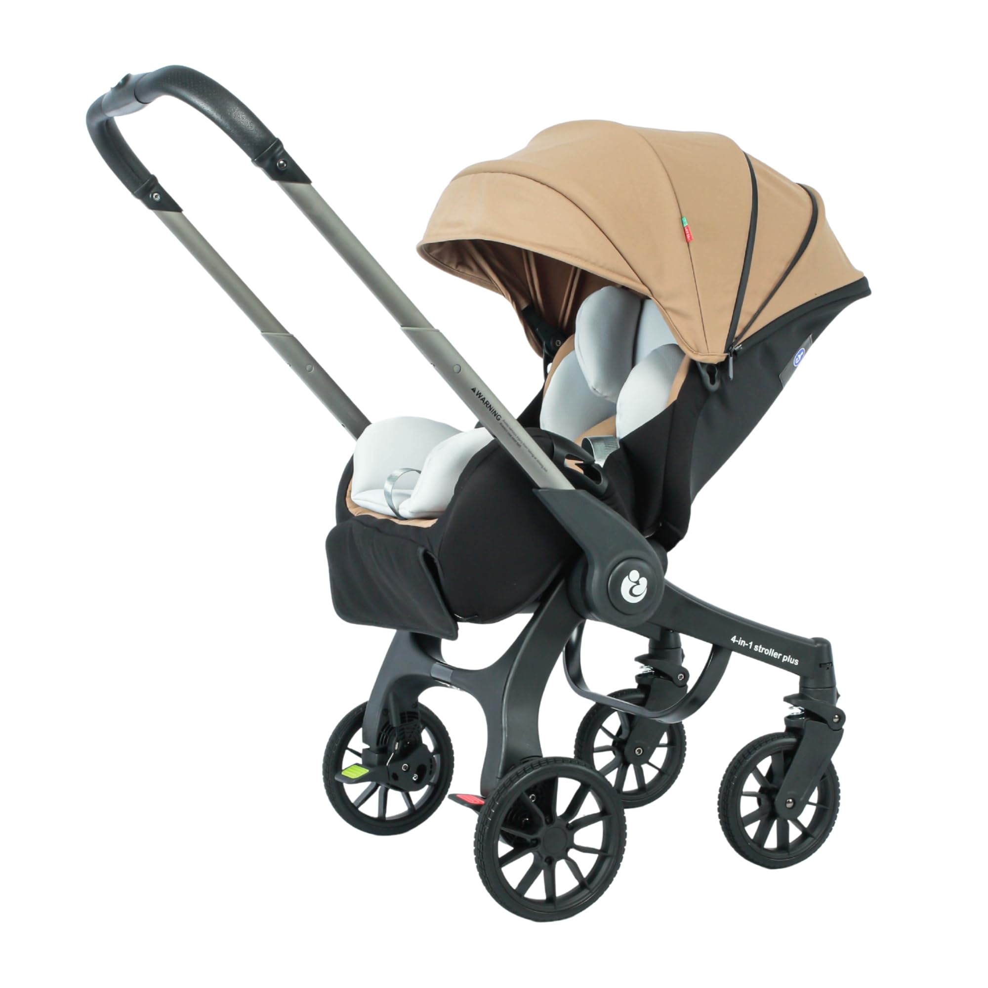 YAZOCO Carrito de Bebé 4 en 1 Plegable, Cochecito con Capazo