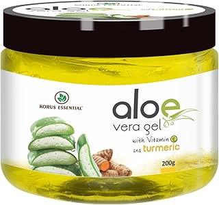 Pure Aloe Vera Gel With Turmeric and Vitamin E | For Skin and Hair - 200g Pack