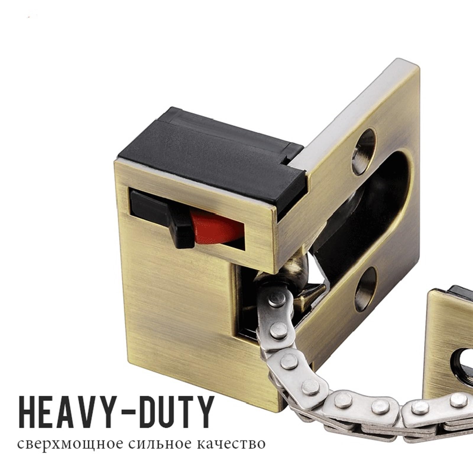 Cerradura de Cadena de Seguridad de aleación de Zinc for Puerta, pestillo de Puerta extruido, Cerradura de Puerta, Cerradura de protección for Hotel y hogar, 1 Pieza(Onecolor)