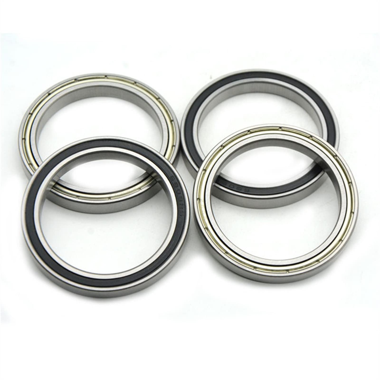 6804/6805/6806/6807/6808/6809/6810-2RS roulement blindé en métal à paroi mince roulements à billes scellés en caoutchouc (Size : 1pcs, Color : 6801 2rs 12x21x5mm)