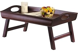 Winsome Sedona Walnut 24-Inch Curved Bed Tray