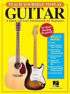 Teach Yourself to Play Guitar: Beginner Book with Tablature - Step-by-Step Acoustic & Electric Lessons, Chords for Adults & Teens