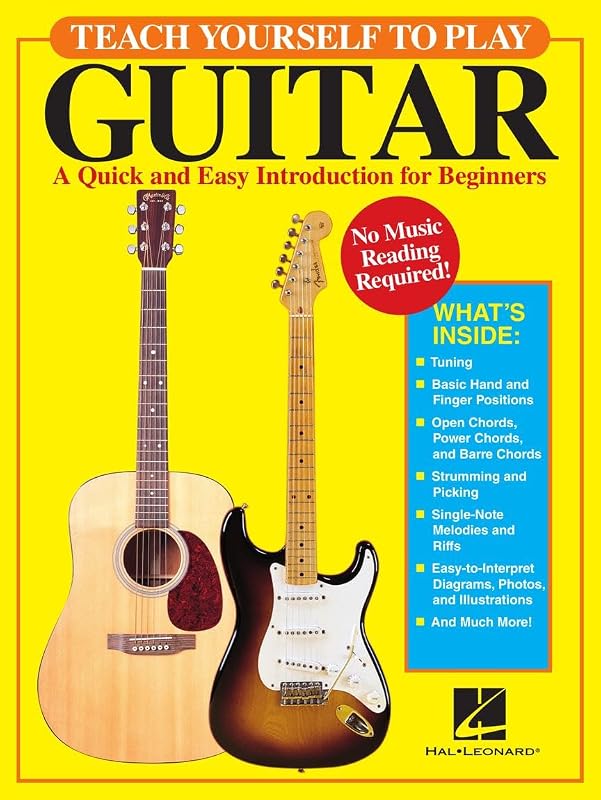Enséñese usted mismo a tocar la guitarra | Libro de guitarra para principiantes con tablatura | Método paso a paso para guitarra acústica y eléctrica | Guía sencilla de autoaprendizaje para adultos, adolescentes y profesores de música | aprender acordes
