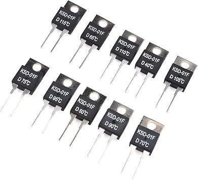 4Pcs Temperature Switch Normally Closed 0Degrees Celsius KSD-01F Thermal Switch N.C Thermostat Temperature Controller