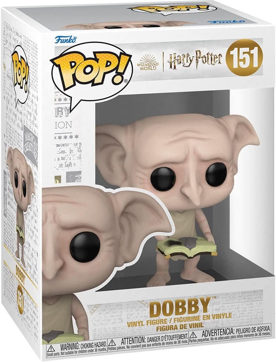 HARRY POTTER Chamber of Secrets 20th Anniversary - Dobby with Diary Funko Pop! Vinyl Figure (Bundled with Compatible Pop Box Protector Case), Multicolor, 3.75 inches