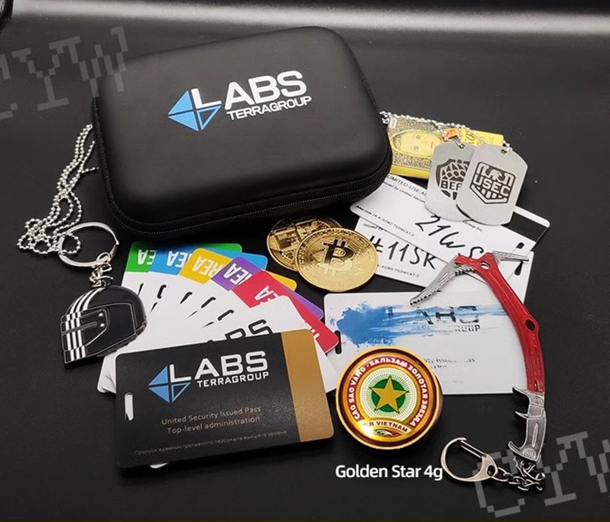 Amazon.co.jp: ロシアエスケープ 周边 小道具 コレクション ドッグタグケース コスプレ 道具 小物 カードセットビットコイン/キーホルダー  標準版/LEDX版/PLUS版/最終版 ゲーム タグカード フルセット 大型安全コンテナ 記念 プレゼント (PLUSコレクション版) : おもちゃ