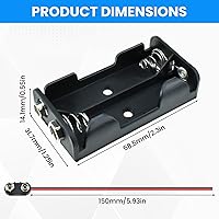 Vista 2 de SDTC Tech Juego de 2 soportes de batería AA de 1,5 V y kit de conector a presión tipo I 3 voltios espesar caja de batería de plástico