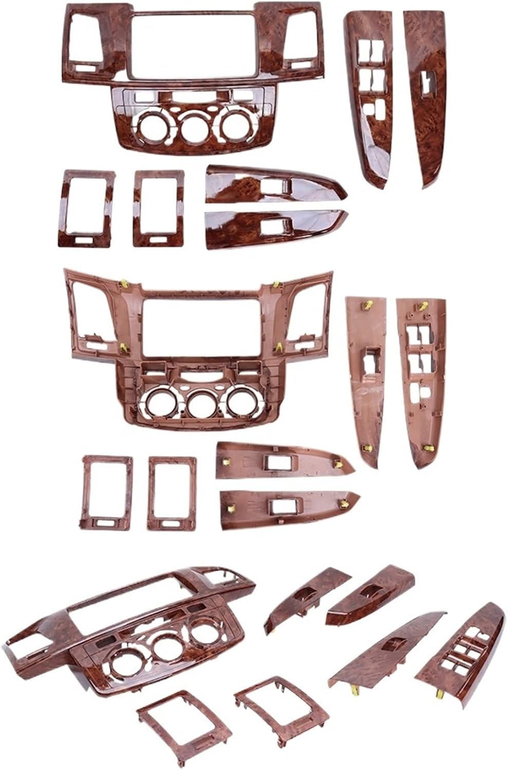 For TOYOTA 2008-2014 FORTUNER HULIX Manual AC Car window lifting panel Door Armrest button radio frame nterior Accessories Trim