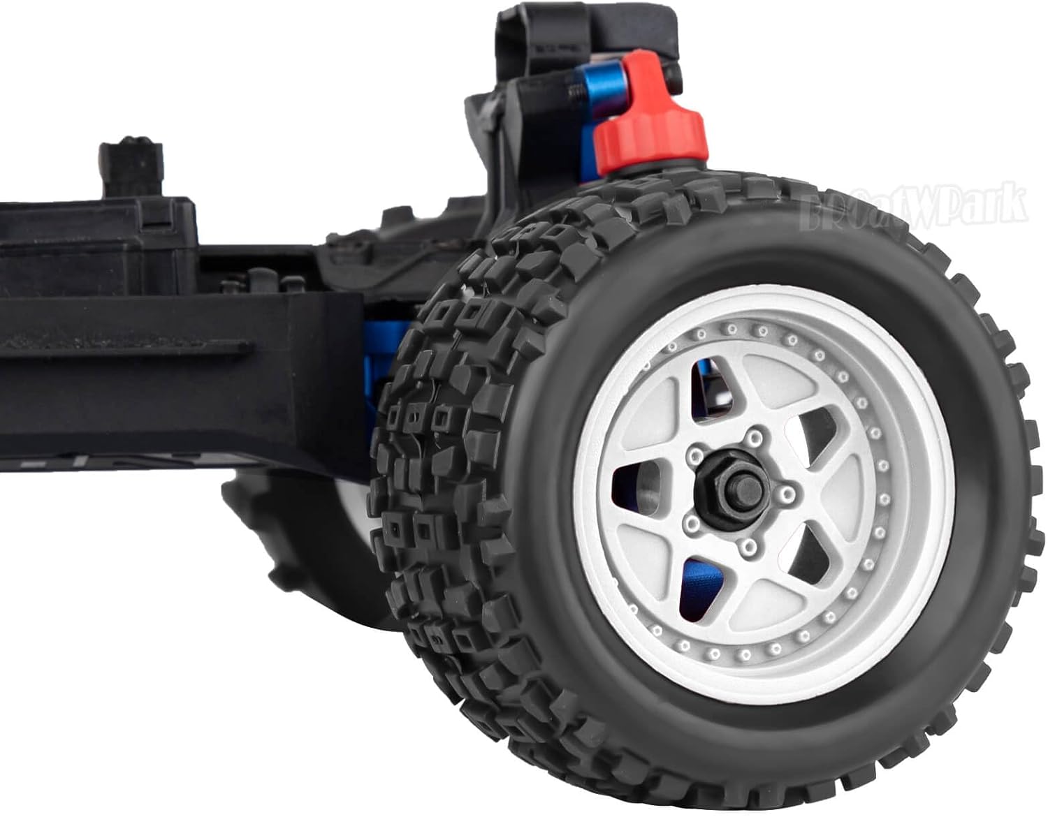12mm Hex RC Truck Wheels and Tires for 1/18 Granite/1/18 Typhon RC Monster Truck Car,RC Drift Off Road Buggy Rally Truck Tires,4Pcs(White)