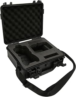 Goshyda Drone Hard Carrying Case, Waterproof Hard Shell Travel Storage Bag for Air 3 Drone and Accessories, Large Capacity Drone Case with Flip Lock Adjustable Wider Shoulder Strap