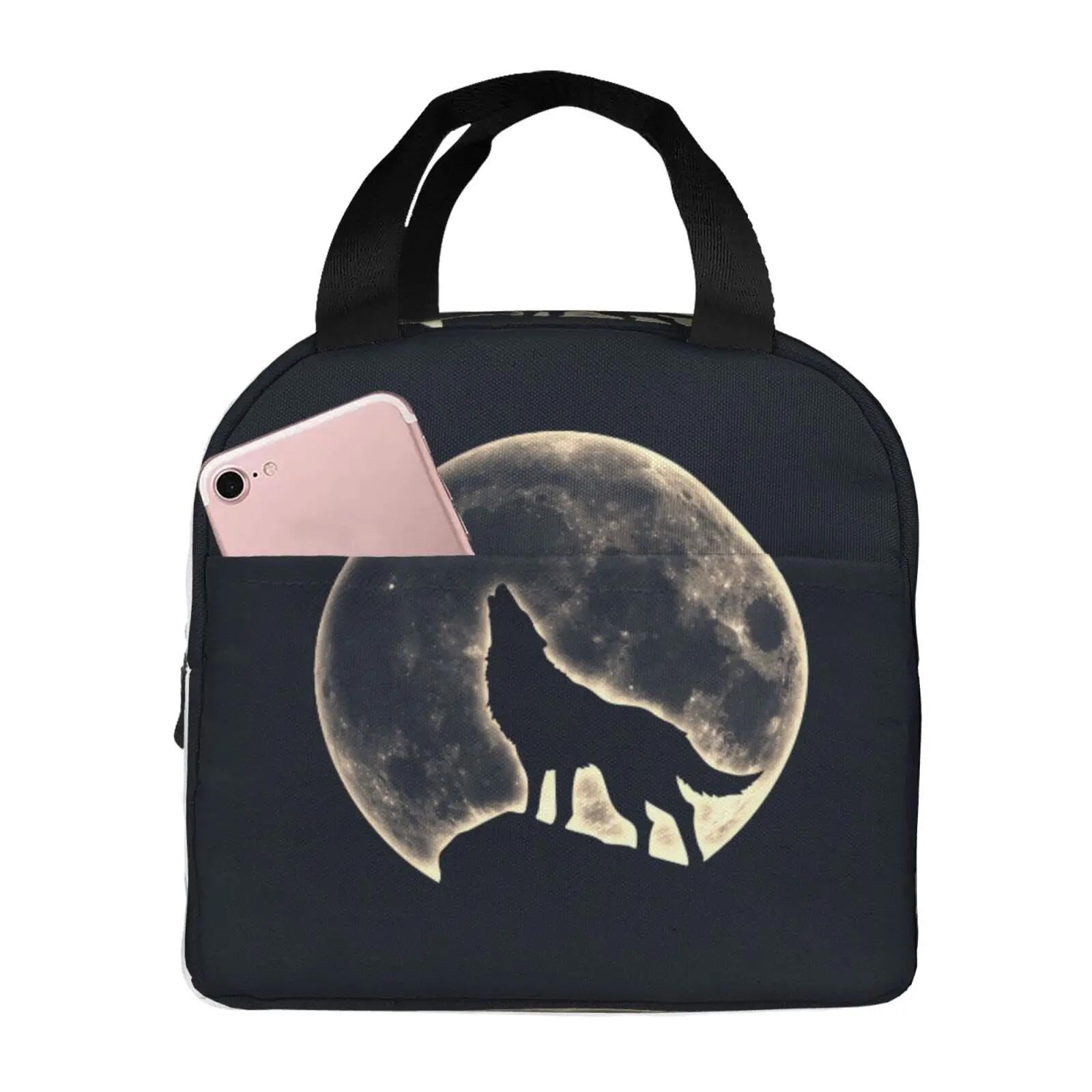 Sac à lunch isotherme loup pour enfants | Boîte à déjeuner étanche avec poche