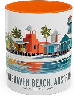 Coffee Mug – Pristine White Sands & Turquoise Waters Souvenir Cup, Australia Whitehaven Beach