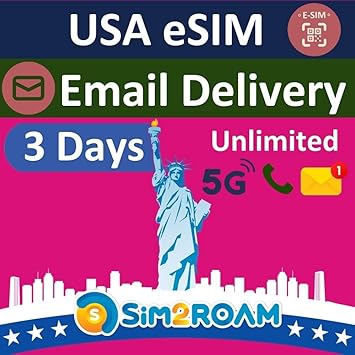 Travsim France TravSIM Carte SIM Pru00e9payu00e9e | Ru00e9seau T-Mobile | Donnu00e9es Illimitu00e9es Pour Les U00c9tats-Unis, 5 Travsim Sim Card