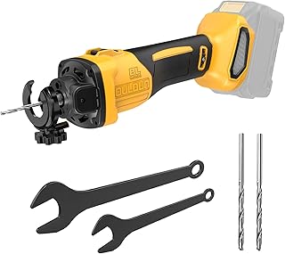 Cordless Drywall Cut-Out Tool, Brushless Rotary Saw Compatible With Dewalt 20V Battery, 28000 RPM 6-Speed Adjustable Depth, Compact Spiral Tool for Drywall Sheetrock Wood Cutting (Tool Only)