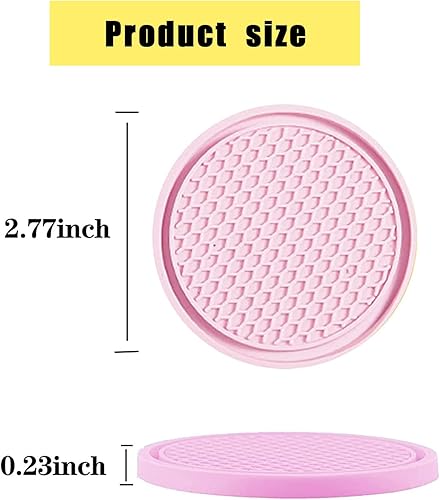 Miniatura 2 de Gunhunt 4 posavasos para automóvil, posavasos fijos impermeables de panal de abeja, inserto antideslizante de PVC de 2.75 pulgadas, universal para