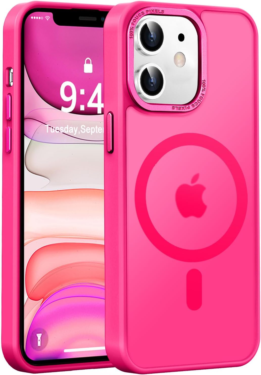 Designed for iPhone 11 Case with Strong Magnetic [13 FT Military Drop Protection] [Compatible with Magsafe] Slim Translucent Matte Shockproof with Anti-Fingerprint Phone Case