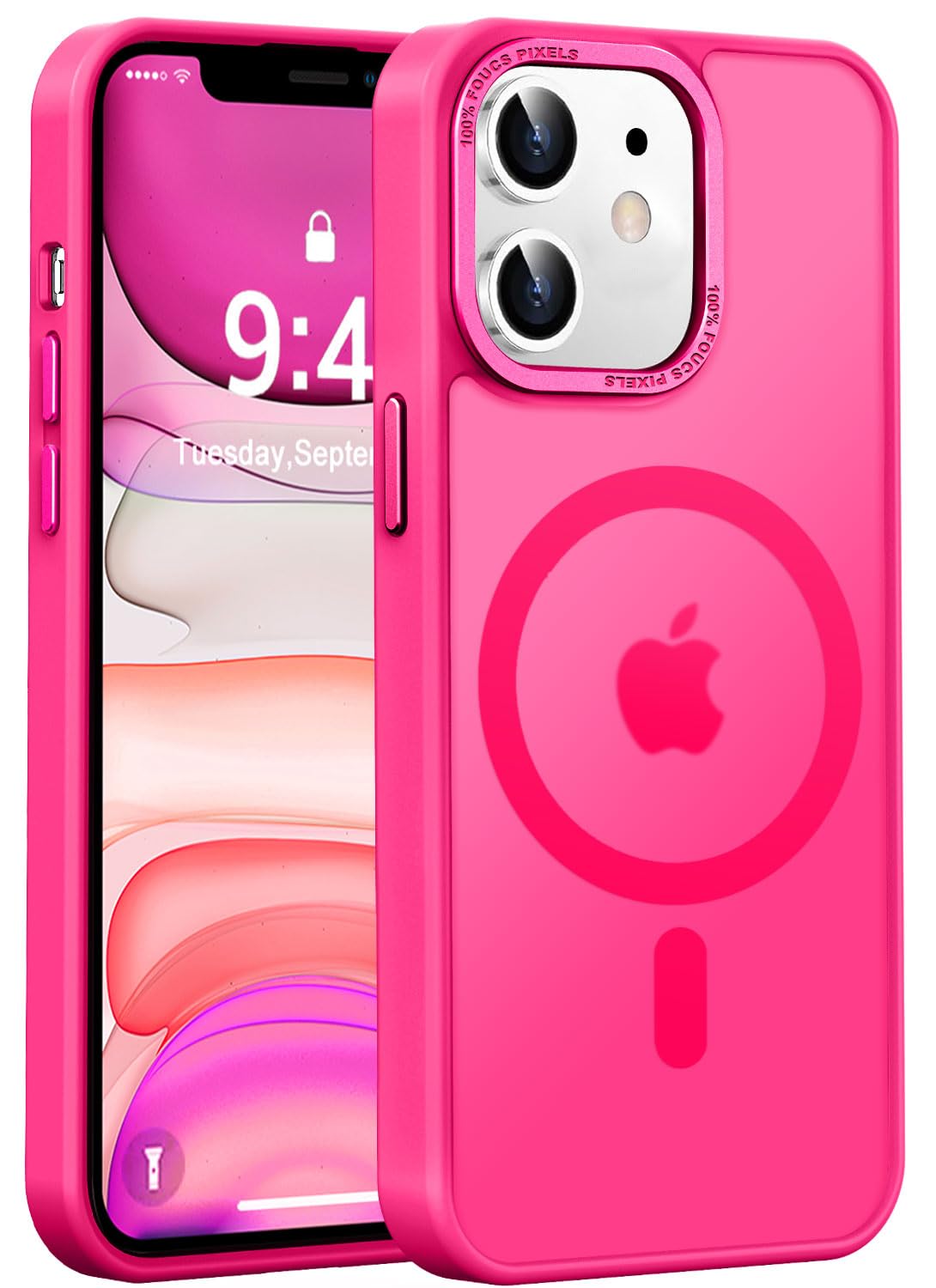 Newfuture Designed for iPhone 11 Case with Strong Magnetic [13 FT Military Drop Protection] [Compatible with Magsafe] Slim Translucent Matte