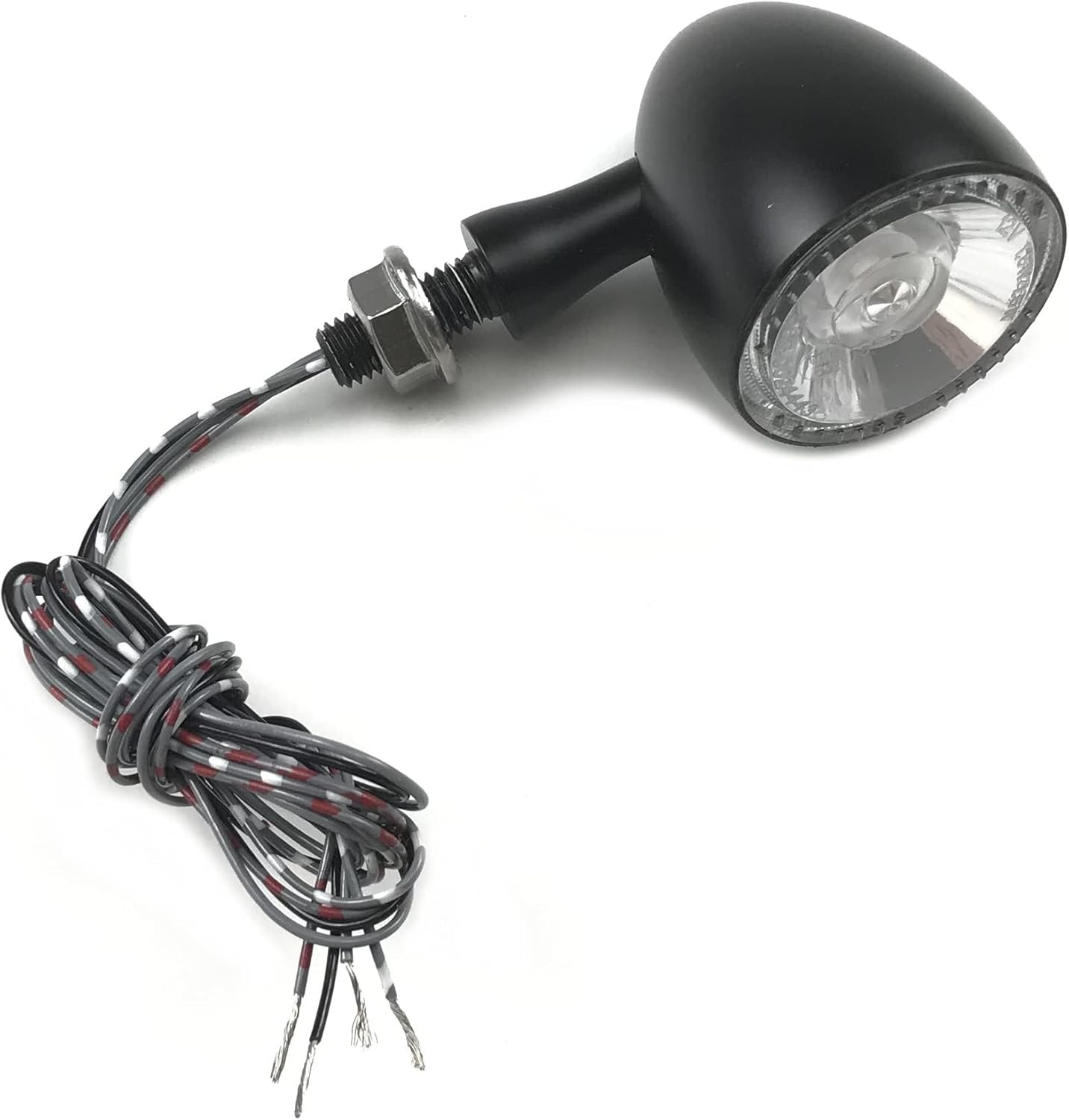 Kuryakyn 2555 Motorcycle Lighting Accessory: Kellermann Bullet 1000 DF, Rear LED Running/Turn Signal/Blinker/Brake Light, Red/Red/Amber, Satin Black, Pack of 1