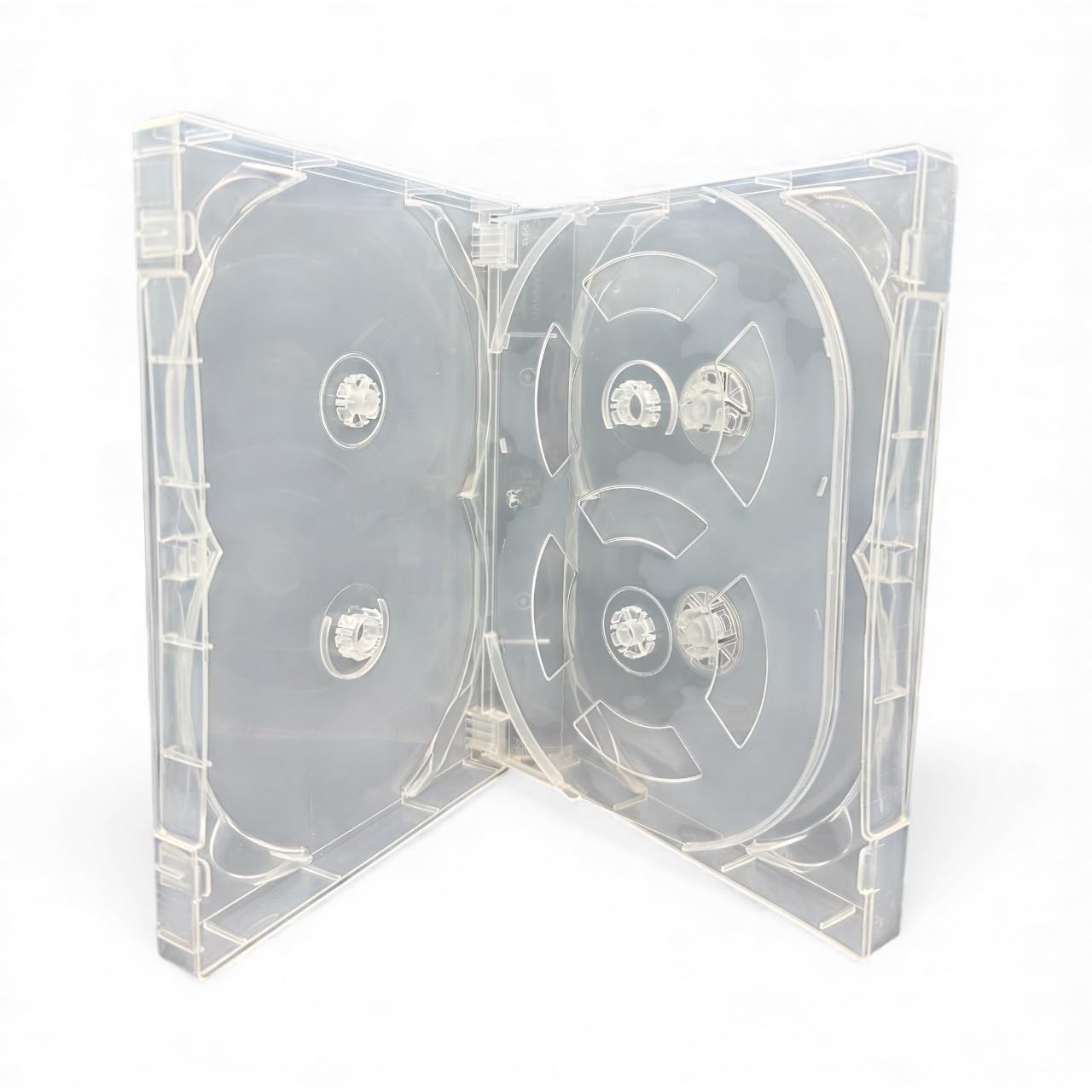 Scanavo 1 custodia trasparente per CD DVD e Blu Ray Disc con dorso da 32 mm, per contenere 6 dischi. Custodia esterna per contenere opere d'arte
