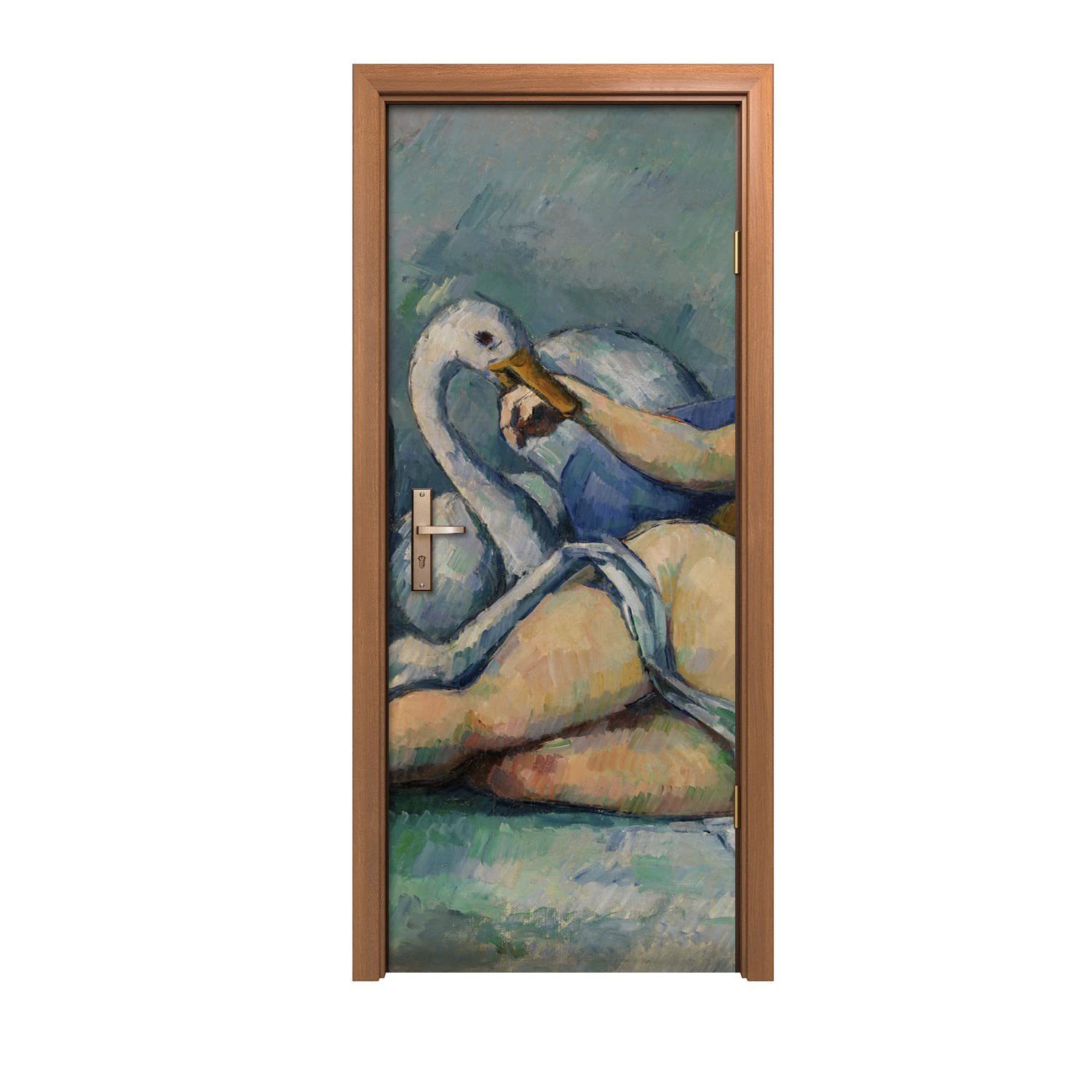 Autocollant de porte 90x200cm pour masquer les imperfections avec le décor Cézanne Coloray