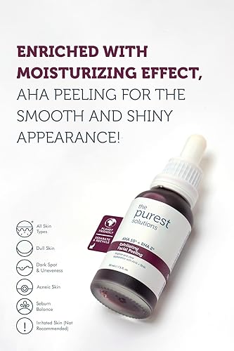 Miniatura 3 de The Purest Solutions Peeling facial exfoliante (AHA 10% + BHA 2%), renueva y rejuvenece tu piel con extracto de pimienta de Tasmania y solución de