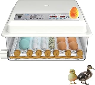 Kurflo 自動孵卵器 全自動孵化 インキュベーター 鳥類専用ふ卵器 自動孵卵器 最大36枚 家禽ハッチャー 温度/湿度調理 高精度制御 鶏/アヒル/ガチョウ/鳩/ウズラ 家禽対応 転卵機能 湿度保持 異常アラーム付き デジタルディスプレイ 農家用 家庭用 子供教育用 (36枚)