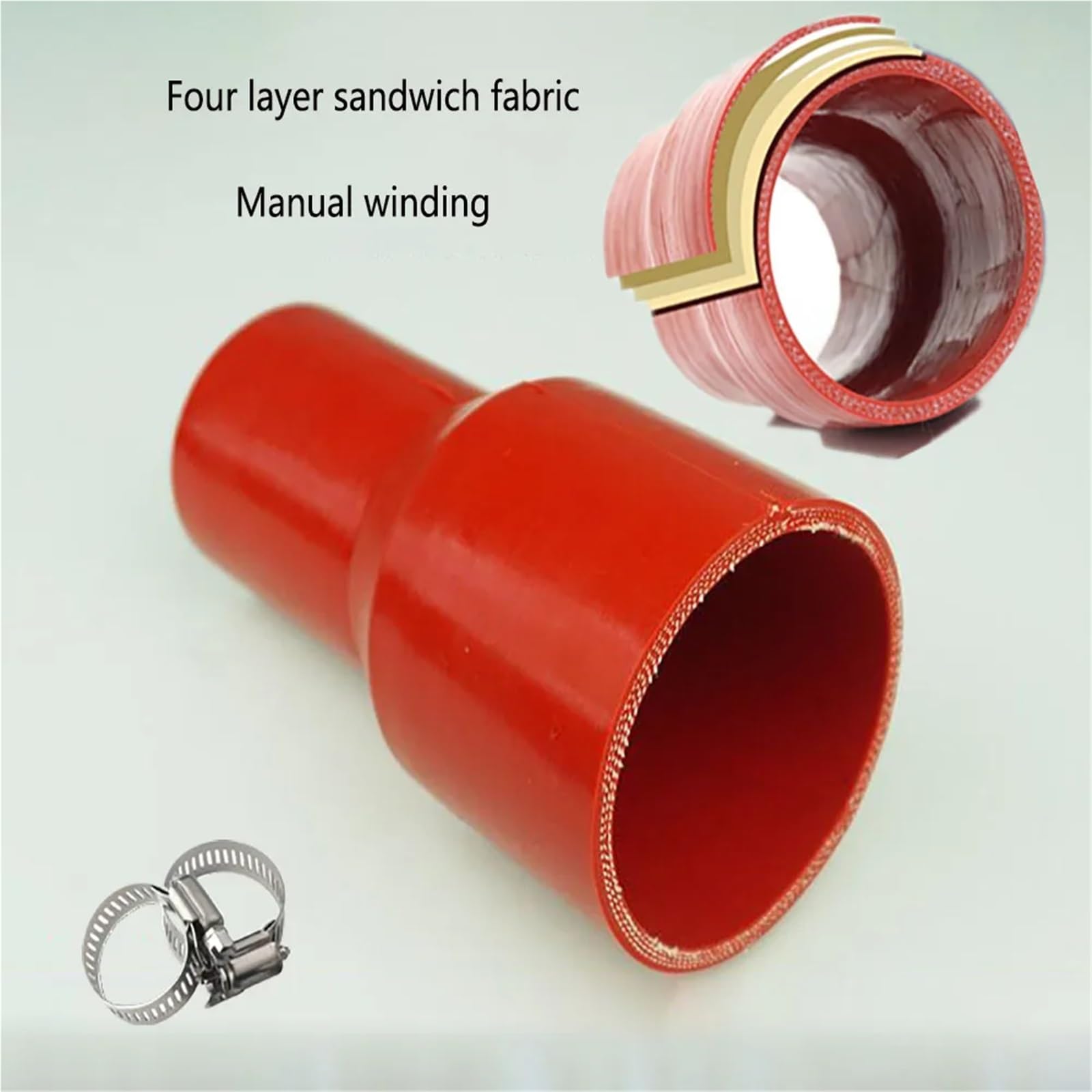manguera gasolina Tubo de silicona de diámetro variable, manguera de cargador de diámetro variable, tubo de dirección rojo, azul y negro, diámetro variable Manguito Turbo(Rouge,OD 5.5xID 2.5mm)