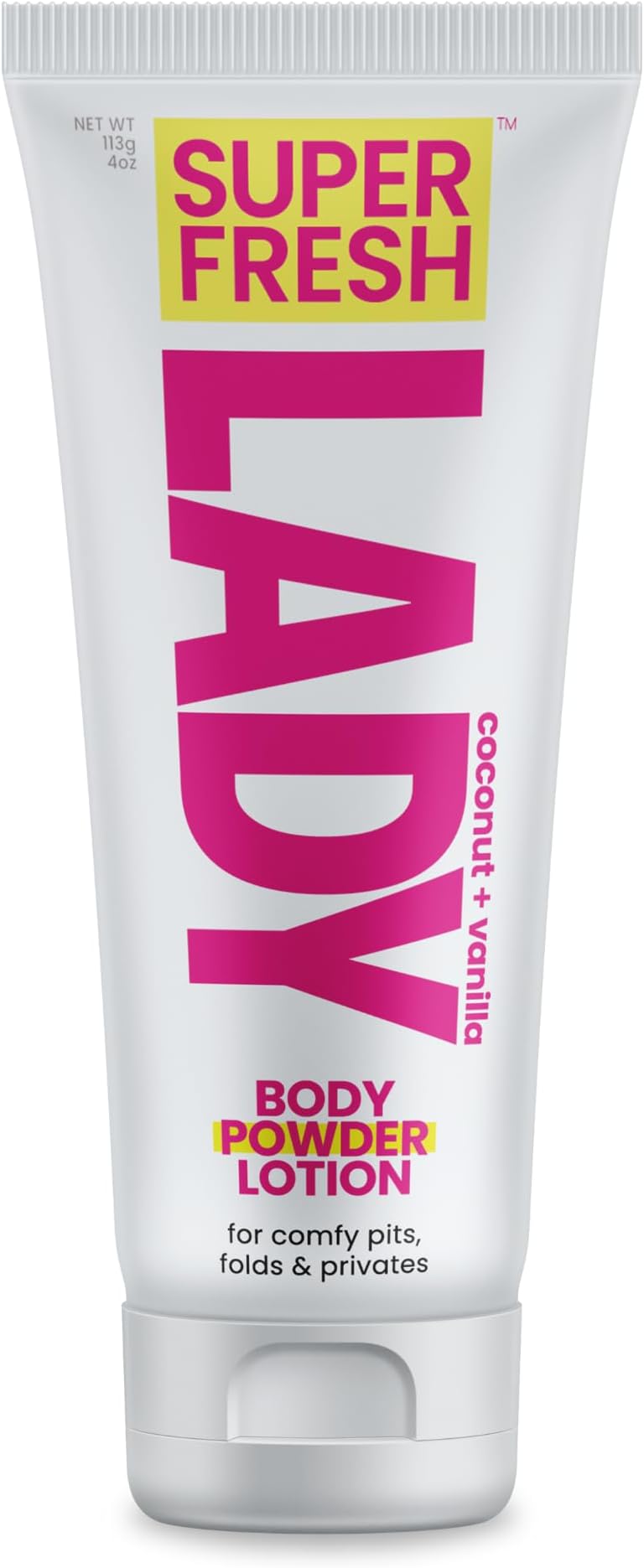Lady Parts Whole Body Deodorant Lotion For Women | POWDER LOTION for Privates & Body to Stop Odor & Friction | Aluminum Free | CocoVanilla Scent | 4oz