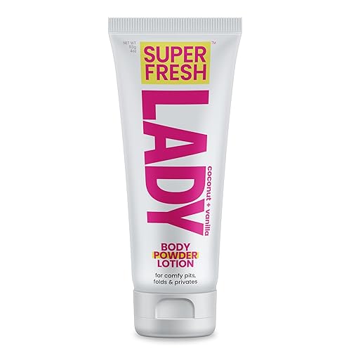Super Fresh Lady Parts - Loción desodorante con protección en polvo, para senos, partes privadas, entrepierna y muslo interior, absorbe el sudor