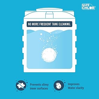 Safe Chlor 500 L | Chlorine Tablets for Water Tanks of 500 Ltrs | Overhead & Underground Tanks | Water Purification Tablets | 1 Tablet to Treat 500 liters | Pack of 100 Tablets for 50000 Ltrs