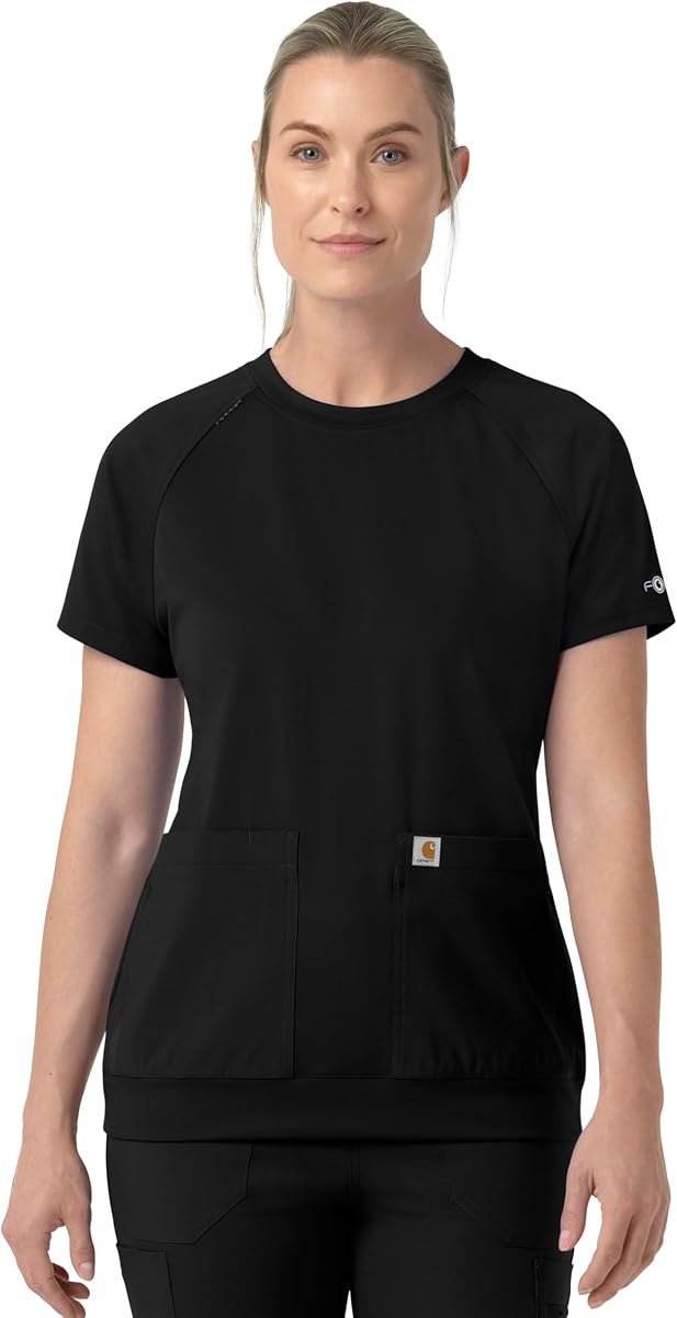 Carhartt Force Cross-Flex Knit Women's Crew Neck Scrub Top