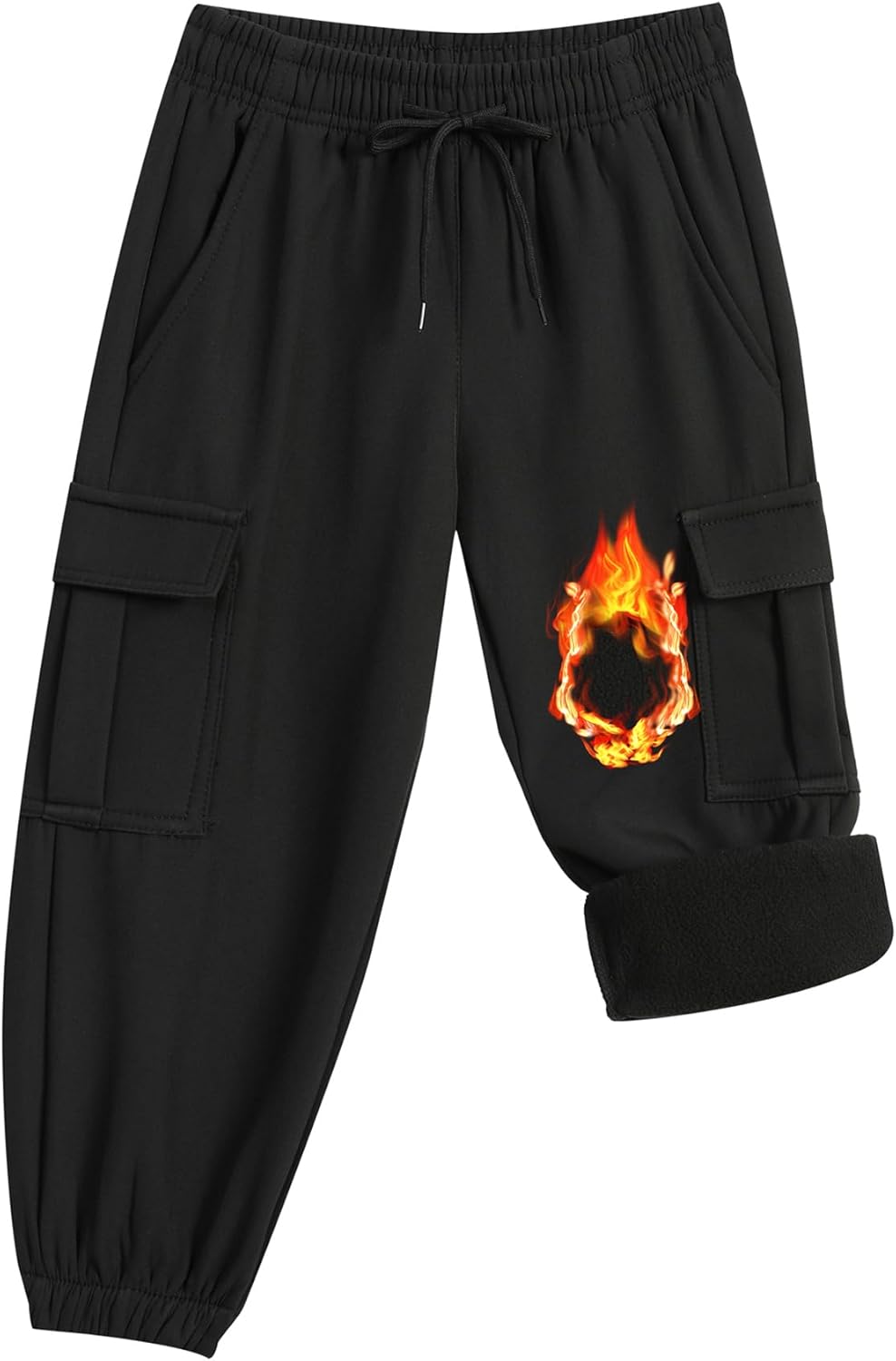 Toddler Baby Boys Girls Fleece Lined Warm Hiking Pants Kids Snow Ski Pants - Image 2