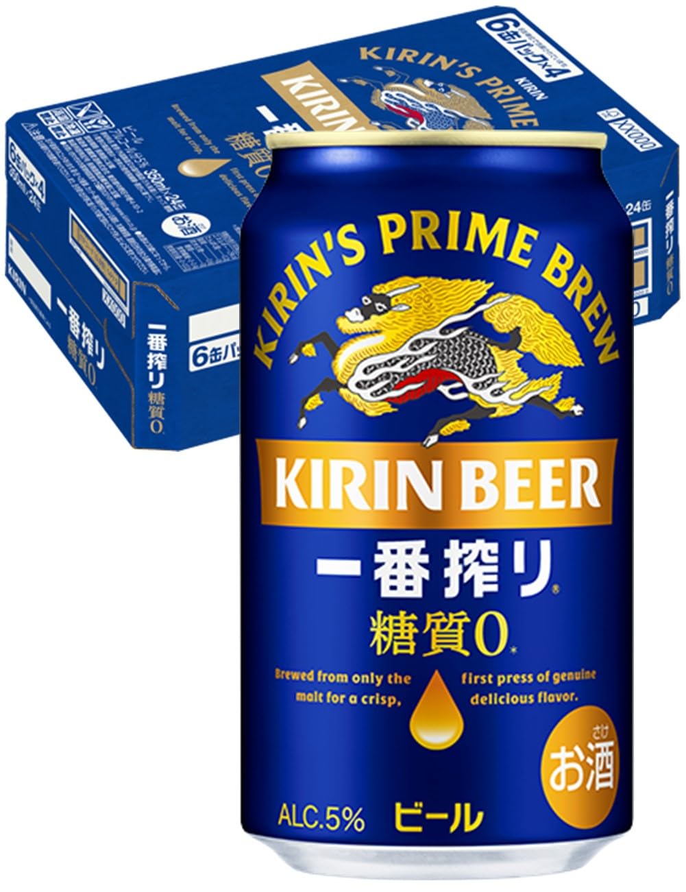 Amazon.co.jp: 一番搾り 糖質ゼロ キリン ビール 350ml×24本 [ 6缶×4