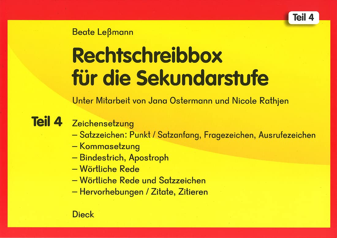 Rechtschreibbox für die Sekundarstufe Teil 4