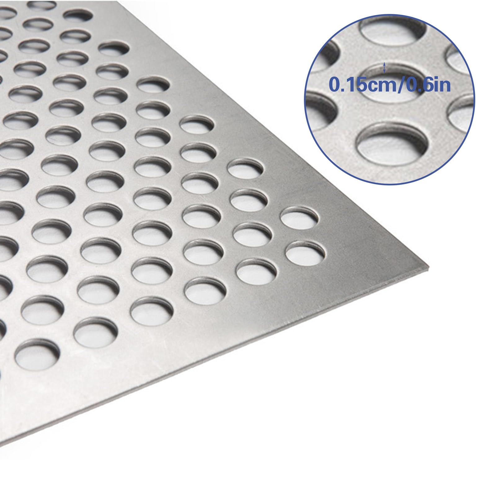 2 pièces Tôle perforée en acier inoxydable 305x305x15 mm Panneaux à trous Plaque Écran Décoratif Mailles pour la décoration intérieure, l'industrie