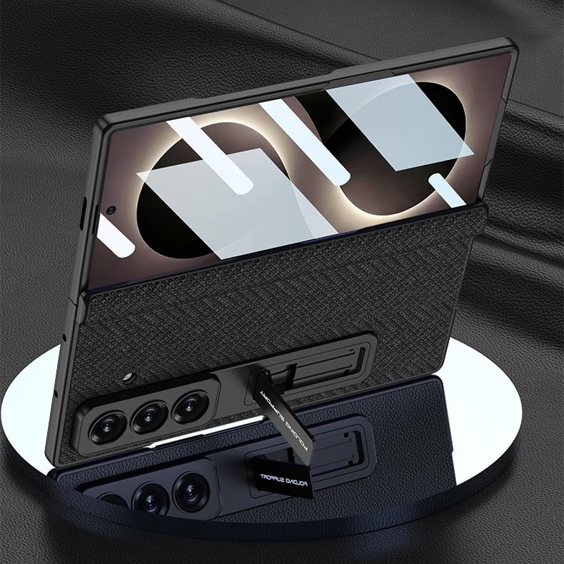 Custodia in pelle resistente per il tempo libero compatibile con Samsung Galaxy Z Fold 8 Ultra (nero)