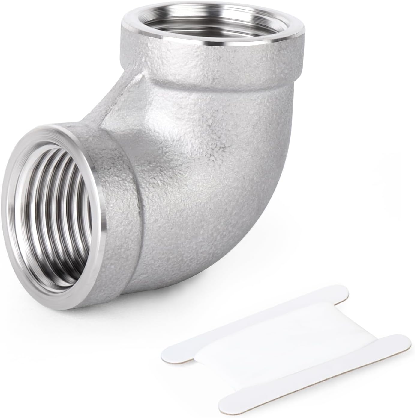 TAISHER 1PCS 304 Stainless Steel 90 Degree elbow,3" NPT Female Pipe to 3" NPT Female 304 Stainless Steel Pipe Fitting