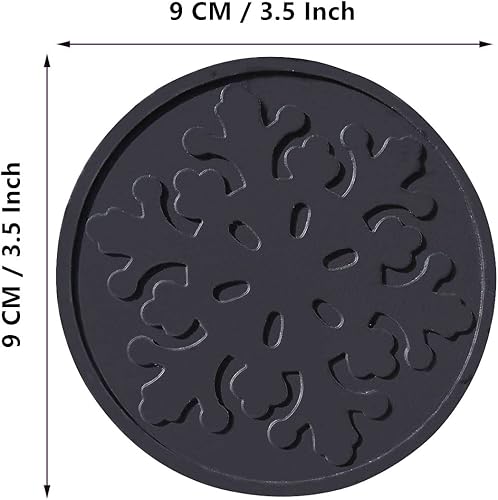 Miniatura 2 de Posavasos suaves negros del aislamiento térmico, 3-1/2 pulgadas antideslizante alfombra del silicón para el baño y la cocina