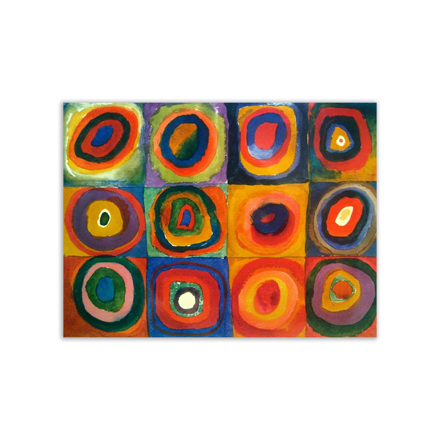 Poster Wassily Kandinsky Squares 100x75 cm pour habiller un grand mur blanc vide avec style