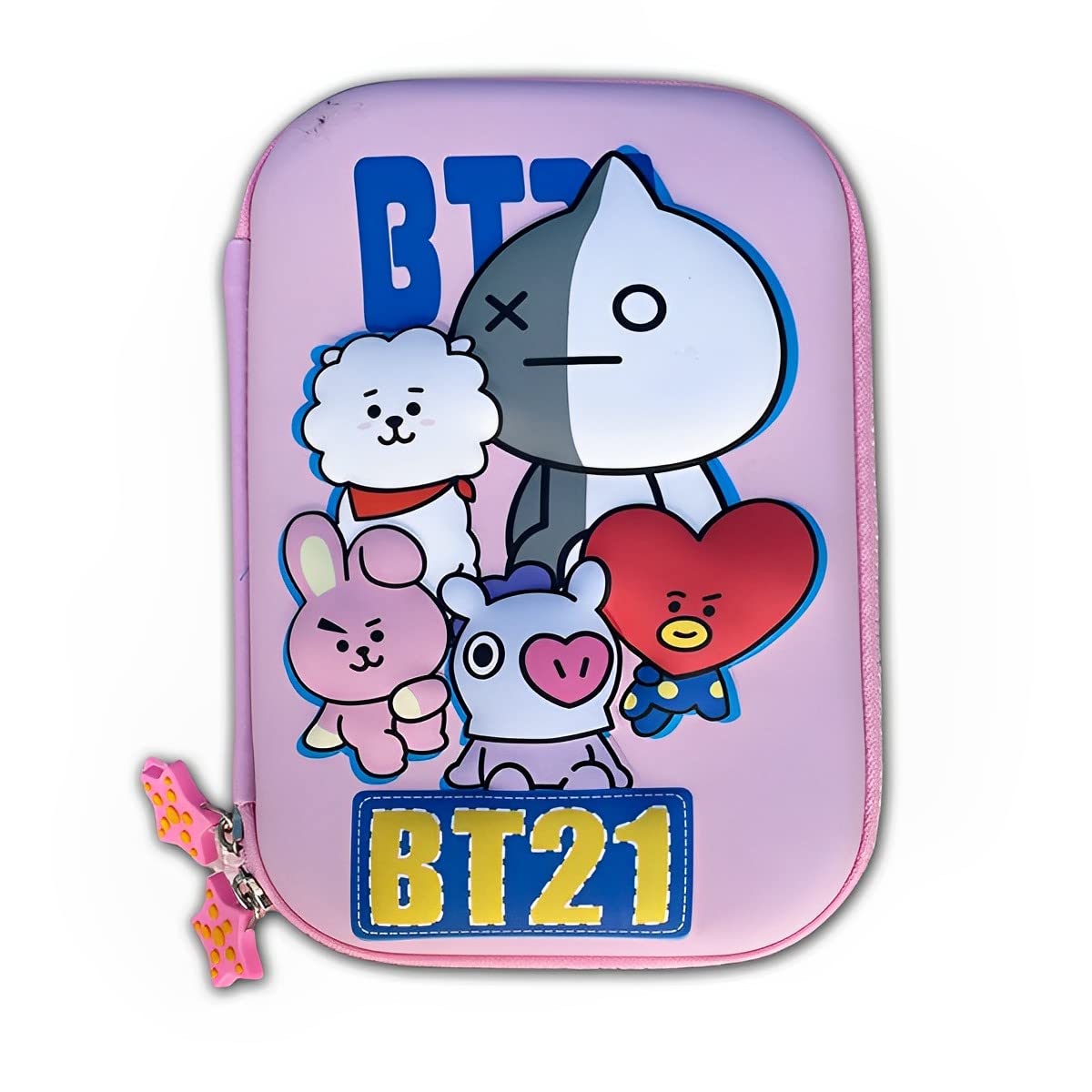TLISMI Fancy BT21 theme 3D EVA Hard top Pencil Case with Compartments Cute Cartoon styled Dual Zipper Large Capacity Stationery Holder Box School supply organizer for School Student, Kids, Girls, Boys (B0C2VQRJ9G) Amazon Price History, Amazon Price Tracker