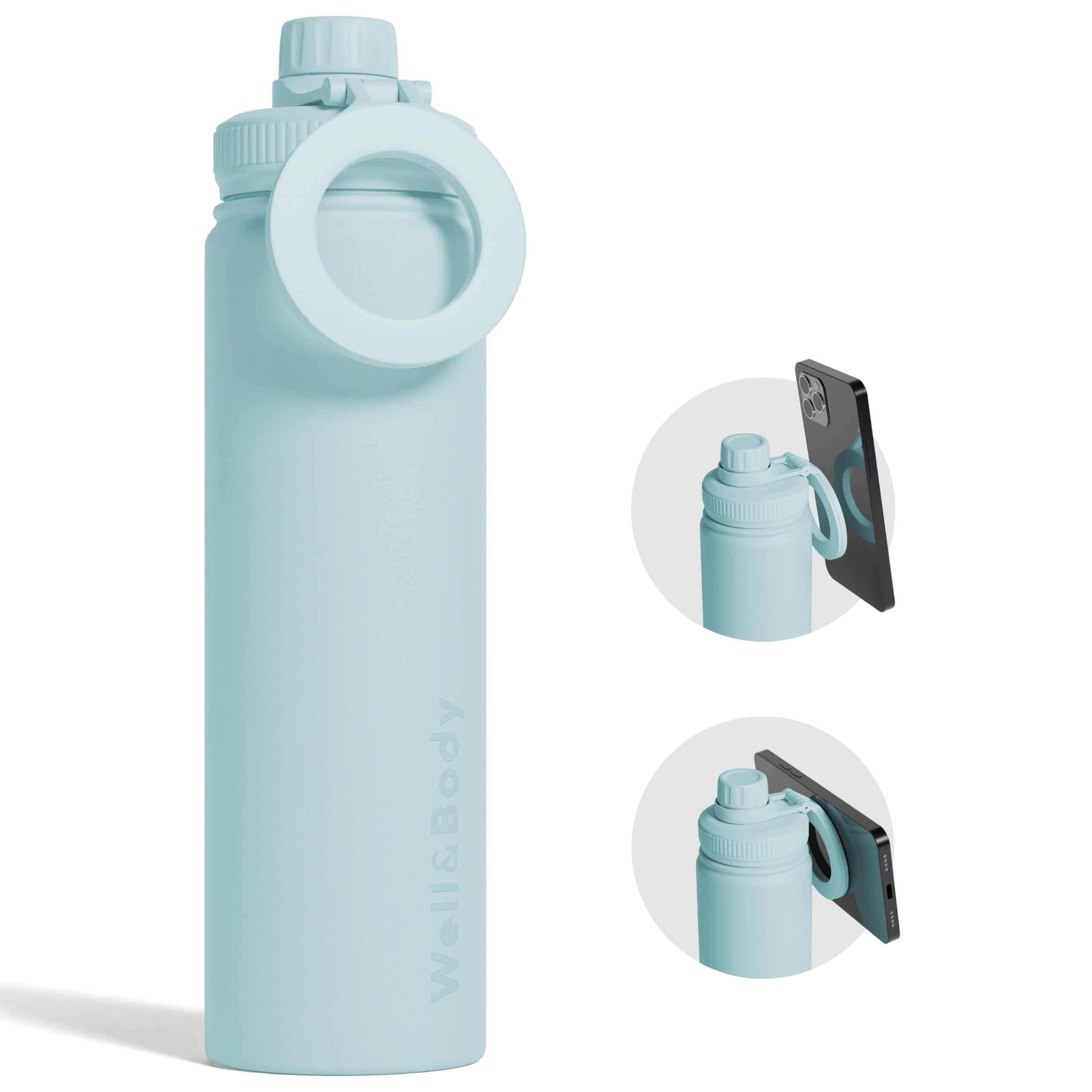 Well & Body Magnet’O Magnetic Bottle 750mL, Blue, 751 ml